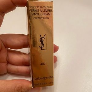 YSL creamy Lip Stain 407 Carmin Session full-size